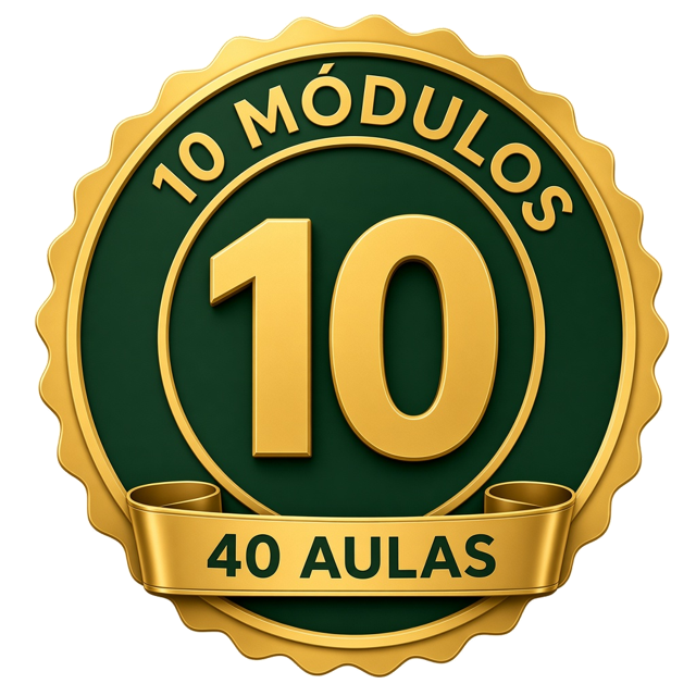 Selo de 10 módulos e 40 aulas